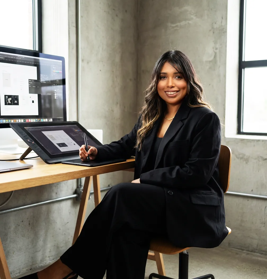 Andreina in creative process